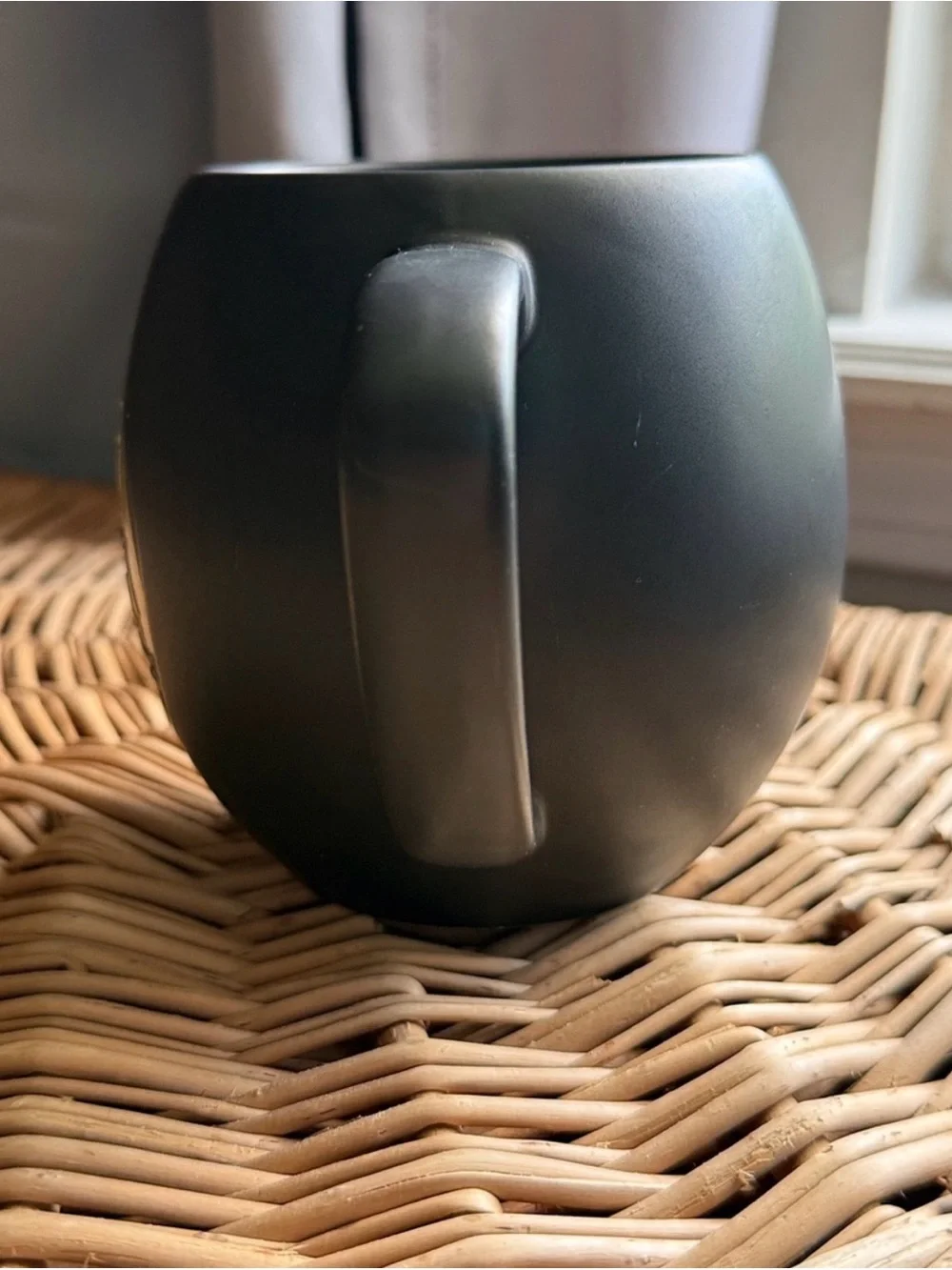 Black Ceramic Mug with Gold Cinderella’s Castle Emblem